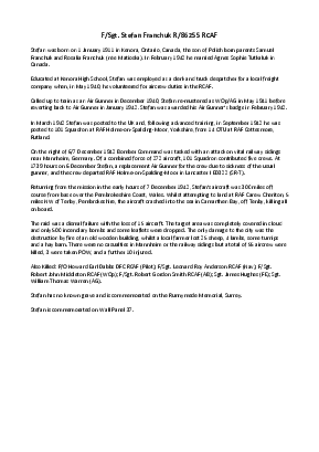 A preview of a PDF biography for Franchuk, Stefan